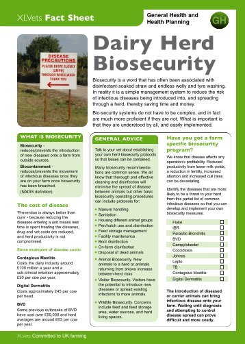 Dairy Herd Biosecurity (PDF) - Minster Vets