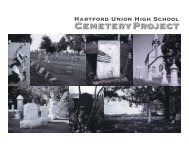 Cemetery Project - Hartford Union High School