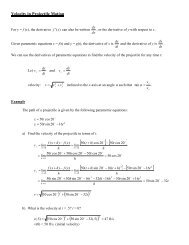 Velocity in Projectile Motion