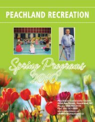 PEACHLAND RECREATION - District of Peachland