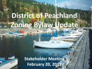 District of Peachland Zoning Bylaw Update