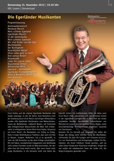 obrasso concerts HigHligHts im KKl luzern - World Band Festival ...