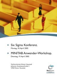 Six Sigma Konferenz. MINITAB Anwender-Workshop. - StEP-Up