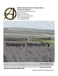 Nursery License Directory - Oklahoma Department of Agriculture ...