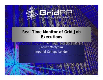 Real Time Monitor of Grid Job Executions - GridPP