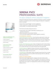 Serena PVCS Professional Suite Datasheet - Serena Software