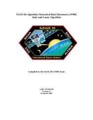 SAGE III Algorithm Theoretical Basis Document - NASA's Earth ...