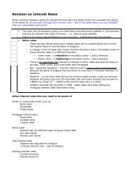 Revision on Interest Rates - Tutor2u