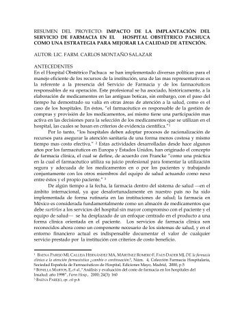 resumen del proyecto: impacto de la implantación del servicio de ...