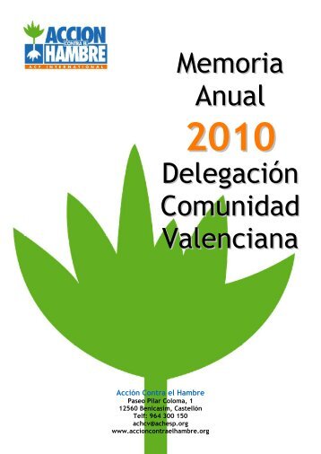 Descarga memoria de actividades 2010 - Acción Contra el Hambre