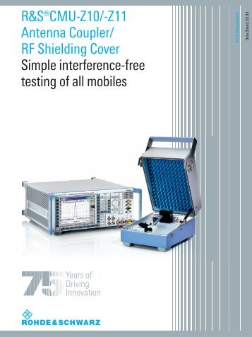 R&S CMU-Z10/-Z11 Antenna Coupler/  RF ... - Rohde & Schwarz