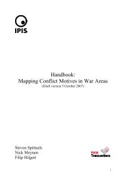 Handbook: Mapping Conflict Motives in War Areas - Ipis