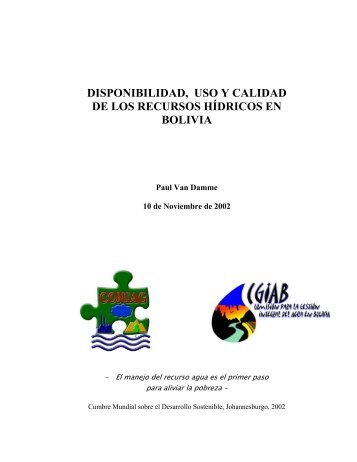 Recursos Hídricos en Bolivia - Revista Virtual de Redesma