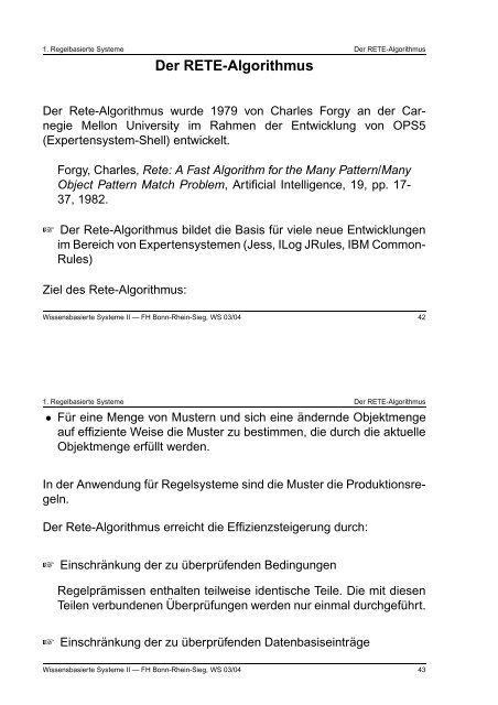 Der RETE-Algorithmus