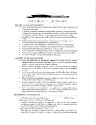 Resume of Stephen H. Johnson - Seattle City Clerk's Office - City of ...