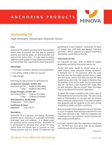 PDF Data Sheet - Minova