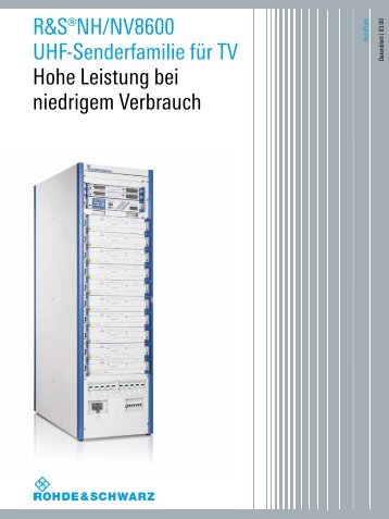 R&S NH/NV8600 UHF-Senderfamilie für TV - Rohde & Schwarz