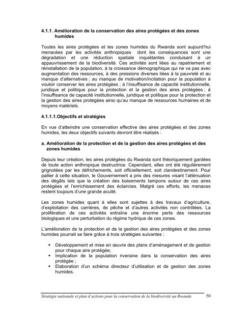 strategie nationale et plan d'action pour la conservation de la ...