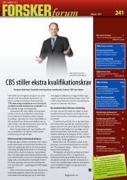 CBS stiller ekstra kvalifikationskrav - FORSKERforum