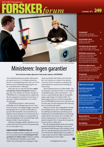 Ministeren: Ingen garantier - FORSKERforum