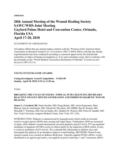 2010 Abstracts-pah[2] - Wound Healing Society