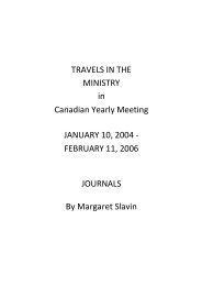 Margaret Slavin: Journals: Travels in the Ministry in CYM 2004-2006