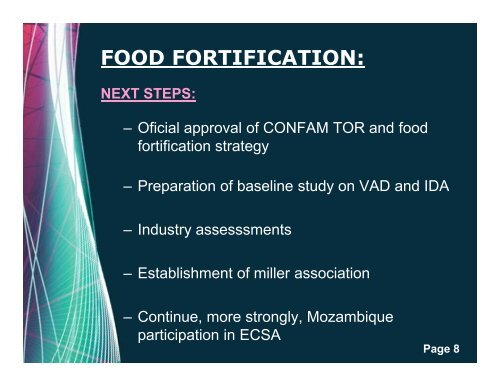 Mozambique - Flour Fortification Initiative