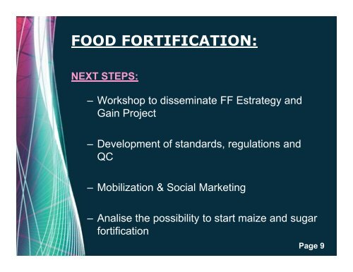 Mozambique - Flour Fortification Initiative