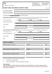 DIRECT DEBIT & CREDIT AGREEMENT - Shaw Stockbroking