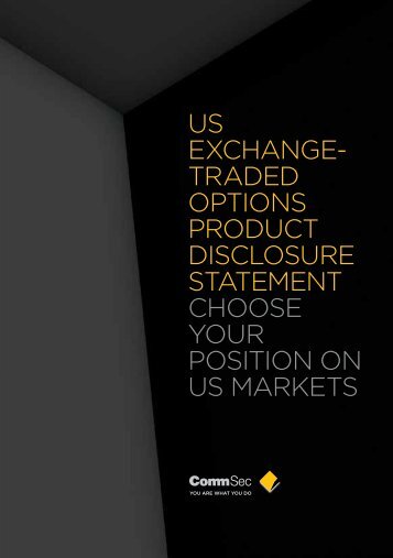 US ExchangE- TradEd OpTiOnS prOdUcT diSclOSUrE ... - CommSec