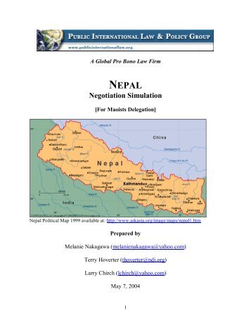Maoists Delegation Negotiation Briefing Packet - Public International ...