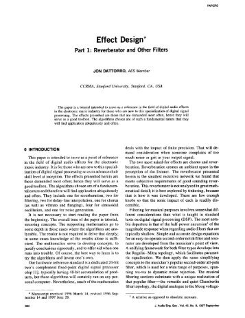 Effect Design. Part 1 - CCRMA - Stanford University