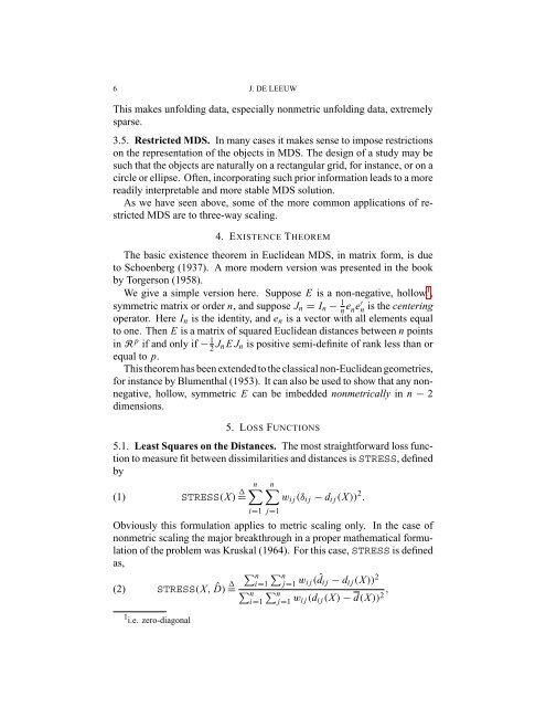 Multidimensional Scaling - Convex Optimization