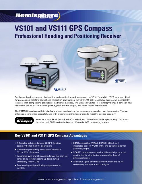 VS101 and VS111 GPS Compass - Bruttour International