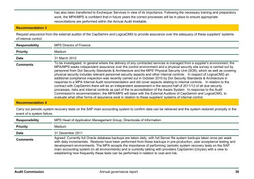 MPA Annual Governance Report