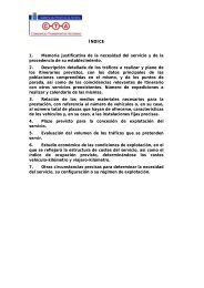 ÍNDICE 1. Memoria justificativa de la necesidad del servicio y de la ...