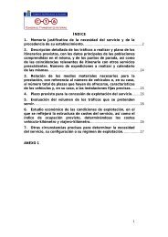 ÍNDICE 1. Memoria justificativa de la necesidad del servicio y de la ...