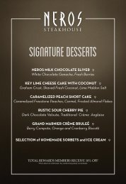 Dessert Menu - Caesars Windsor