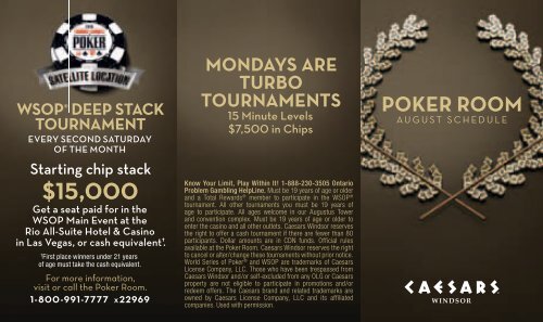 Poker Room Caesars Windsor