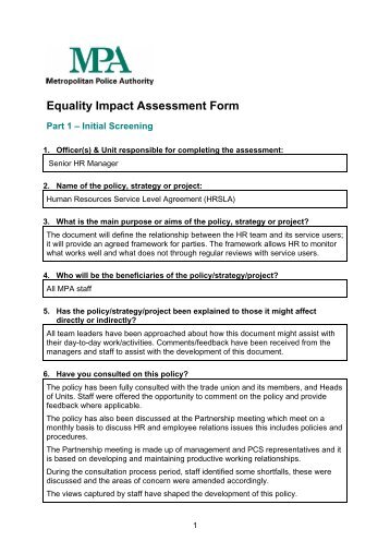 HR service level agreement