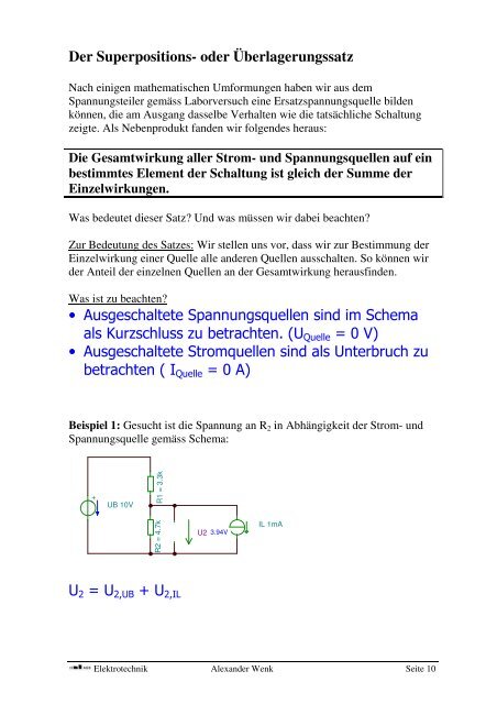 Repetition Elektrotechnik für Elektroniker im 4. Lehrjahr