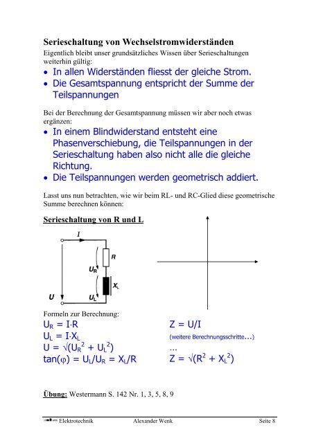 Gesamtdokument Elektrotechnik 3. Lehrjahr