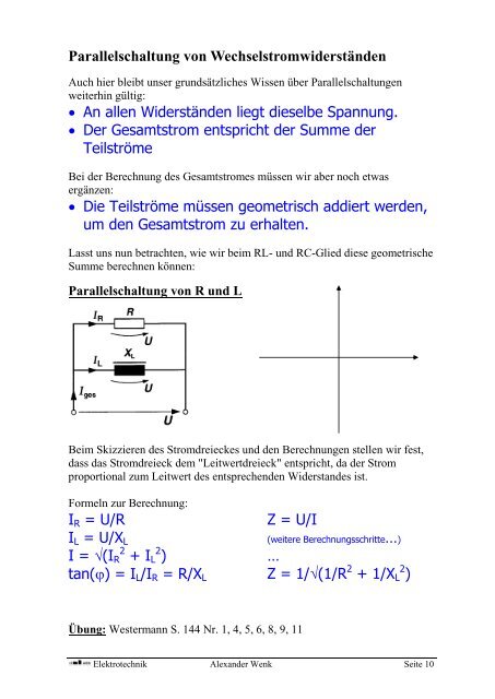 Gesamtdokument Elektrotechnik 3. Lehrjahr