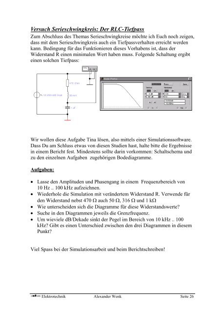 Gesamtdokument Elektrotechnik 3. Lehrjahr