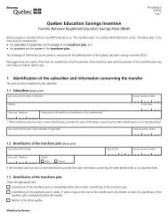 Transfer Between Registered Education Savings Plans - Disnat