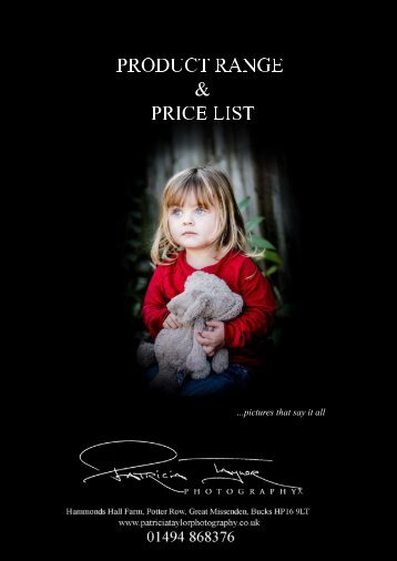 Patricia Taylor Photography PRODUCT RANGE & PRICELIST