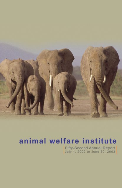 2002-2003 - Animal Welfare Institute