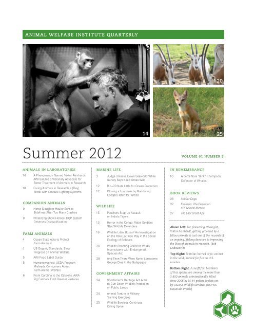 Download - Animal Welfare Institute