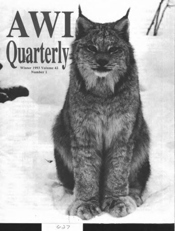 Winter 1993 Volume 42 - Animal Welfare Institute