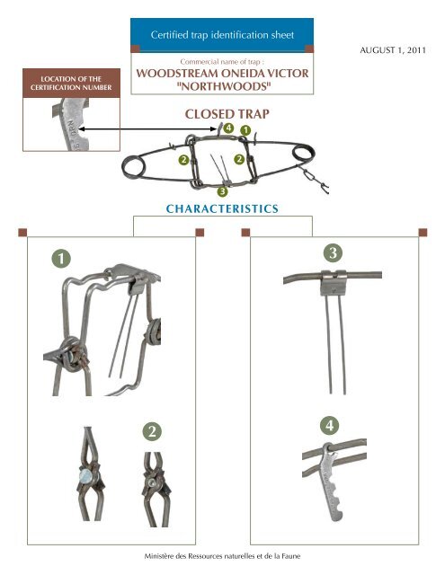 Certified Trap Identification Sheets (PDF) - Fur Institute of Canada